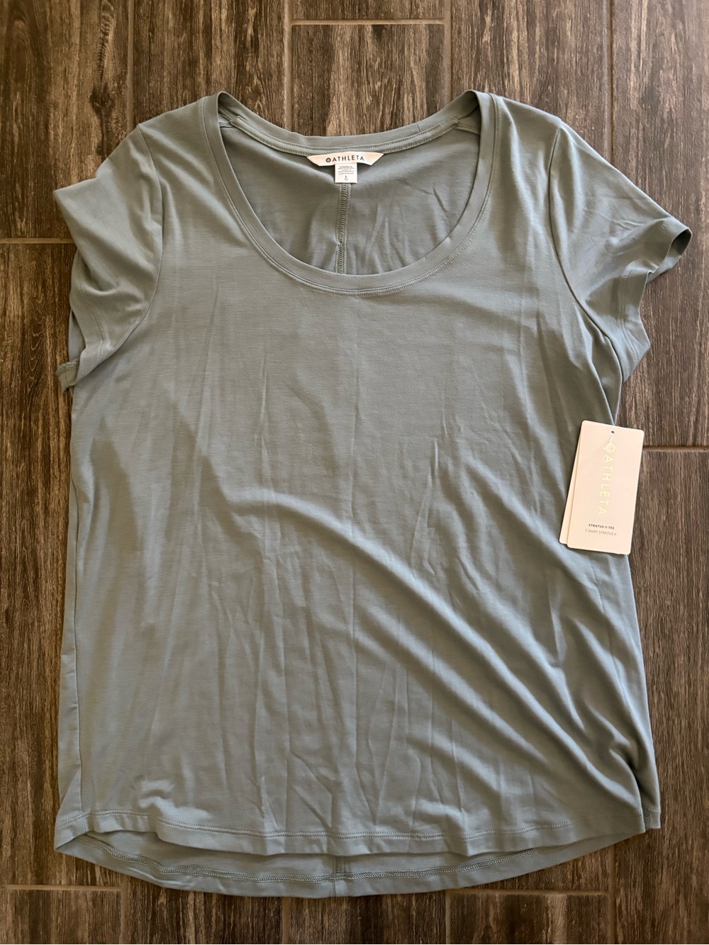 Athleta- Stratus II- Sage Green Scoop Neck Women's Tee